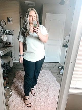 Women V Neck Chiffon Blouse Short Sleeve Summer Casual Loose Shirt Tops