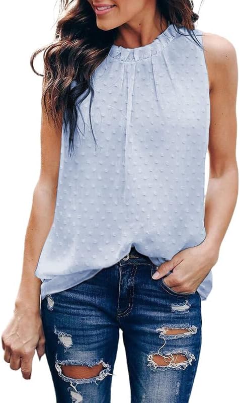 51EeYFatUEL._AC_accc9b03-d810-4e3e-9150-9048fe8c933c.jpg Womens Casual Sleeveless Shirts Halter Neck Leopard Print Tank Top and Blouses