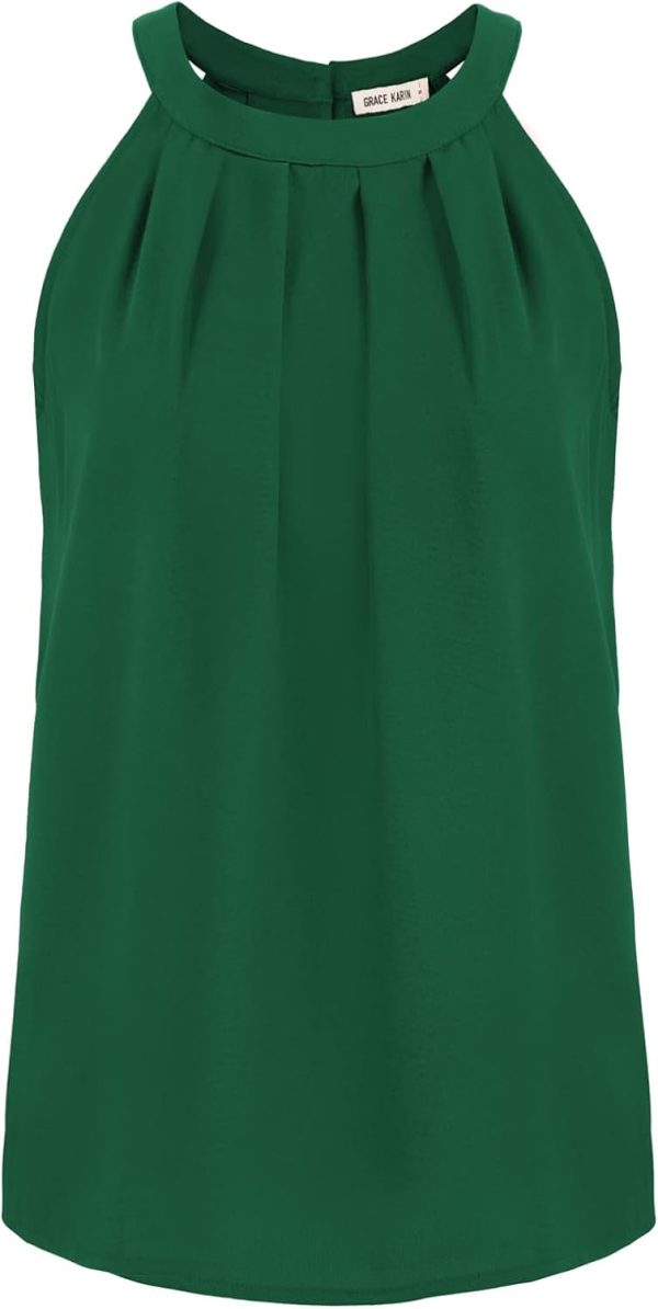 Sequin Halter Tops for Women Sleeveless Dressy Sparkle Tank Camisole Tops Party Club Cocktail Vest Shirt