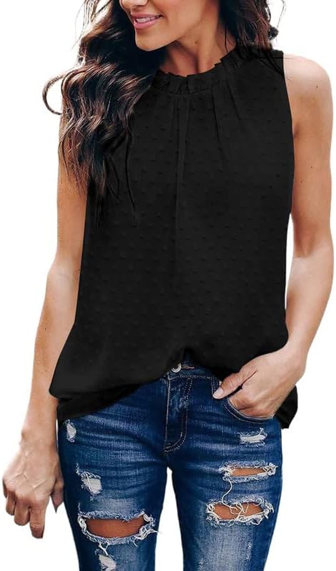 51wEDmWnJCL._AC.jpg Womens Casual Sleeveless Shirts Halter Neck Leopard Print Tank Top and Blouses