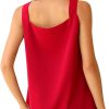 Blouse Tank Tops for Women Casual Summer Square Neck Chiffon Blouse Loose Flowy Sleeveless Tunic Shirts