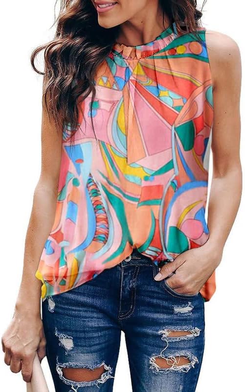 61Ue4h0gFLL._AC_29e8069a-f432-49b0-885f-c5d8997b926e.jpg Womens Casual Sleeveless Shirts Halter Neck Leopard Print Tank Top and Blouses