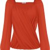 Women's Lantern Long Sleeve Tops 2024 Casual Loose Chiffon Shirts Criss Cross Ruffle Pleated Blouses