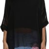 Women Chiffon Blouse Floral Batwing Sleeve Beach Cover Loose Tunic Shirt Tops