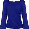 Women's Lantern Long Sleeve Tops 2024 Casual Loose Chiffon Shirts Criss Cross Ruffle Pleated Blouses