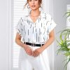 Women's Short Sleeve Chiffon Blouses for Office Work Business Attire Collared Shirts