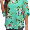 Women's 2024 Summer Chiffon Blouses Bell Short Sleeve Tshirts Casual Loose Flowy Dressy Work Tops for Leggings Blouse