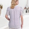 Womens Dressy Chiffon Blouses Summer Puff Petal Short Sleeve Shirts V Neck Casual Work Tops