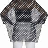 Women Chiffon Blouse Floral Batwing Sleeve Beach Cover Loose Tunic Shirt Tops