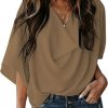 Womens Blouses and Tops Short Sleeve Chiffon Shirts and Tops