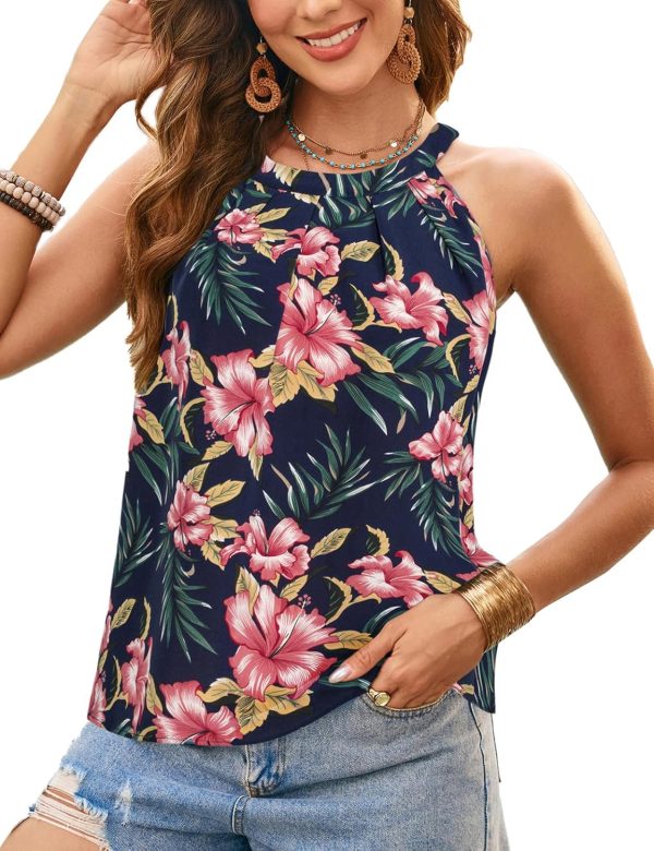 Sequin Halter Tops for Women Sleeveless Dressy Sparkle Tank Camisole Tops Party Club Cocktail Vest Shirt